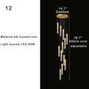GobekUsa Crystal Chandelier for Two-storey Foyer & Circular Stairwell