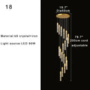 GobekUsa Crystal Chandelier for Two-storey Foyer & Circular Stairwell