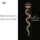 GobekUsa Crystal Chandelier for Two-storey Foyer & Circular Stairwell
