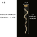 GobekUsa Crystal Chandelier for Two-storey Foyer & Circular Stairwell