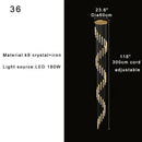 GobekUsa Crystal Chandelier for Two-storey Foyer & Circular Stairwell