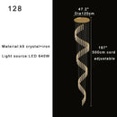 GobekUsa Crystal Chandelier for Two-storey Foyer & Circular Stairwell