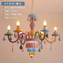 GobekUsa Crystal Chandelier Girl Baby Bedroom Lamp Nordic Princess Room Lighting