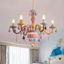 GobekUsa Crystal Chandelier Girl Baby Bedroom Lamp Nordic Princess Room Lighting