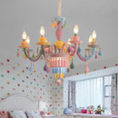 GobekUsa Crystal Chandelier Girl Baby Bedroom Lamp Nordic Princess Room Lighting