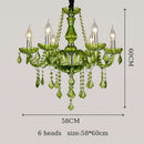 GobekUsa Crystal Chandelier: Glamorous Green Lighting for Wedding Parlor, Bedroom, and More