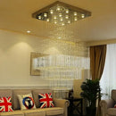 GobekUsa Crystal Chandelier: Glittering Ceiling Light for Living Room & Hotel Lobby