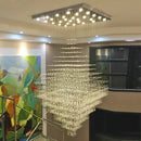 GobekUsa Crystal Chandelier: Glittering Ceiling Light for Living Room & Hotel Lobby