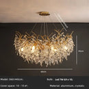 GobekUsa Crystal Chandelier: Gold Branch Lustre Pendant Light for Dining Room