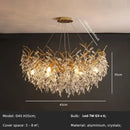 GobekUsa Crystal Chandelier: Gold Branch Lustre Pendant Light for Dining Room