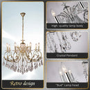 GobekUsa Crystal Chandelier Gold Chrom Nordic LED Luxury Lighting