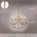 GobekUsa Crystal Chandelier Gold Chrom Nordic LED Luxury Lighting