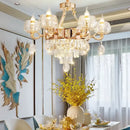 GobekUsa Crystal Chandelier: Grand European Villa High-end Fixture for Living Room, Restaurant, Building