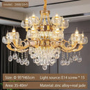 GobekUsa Crystal Chandelier: Grand European Villa High-end Fixture for Living Room, Restaurant, Building