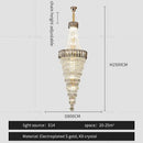 GobekUsa Crystal Chandelier: High-End Duplex & Spiral Staircase Light for Luxury Living Spaces