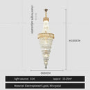 GobekUsa Crystal Chandelier: High-End Duplex & Spiral Staircase Light for Luxury Living Spaces