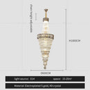 GobekUsa Crystal Chandelier: High-End Duplex & Spiral Staircase Light for Luxury Living Spaces
