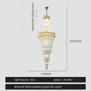 GobekUsa Crystal Chandelier: High-End Duplex & Spiral Staircase Light for Luxury Living Spaces