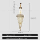 GobekUsa Crystal Chandelier: High-End Duplex & Spiral Staircase Light for Luxury Living Spaces