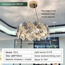 GobekUsa Crystal Chandelier: High-End LED Pendant Light for Living Room, Dining Room & Kitchen