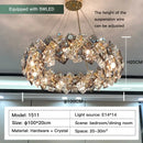 GobekUsa Crystal Chandelier: High-End LED Pendant Light for Living Room, Dining Room & Kitchen