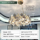 GobekUsa Crystal Chandelier: High-End LED Pendant Light for Living Room, Dining Room & Kitchen