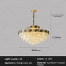 GobekUsa Crystal Chandelier: High-End Luxury Lighting for Living Room, Restaurant & More