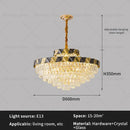 GobekUsa Crystal Chandelier: High-End Luxury Lighting for Living Room, Restaurant & More