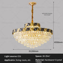 GobekUsa Crystal Chandelier: High-End Luxury Lighting for Living Room, Restaurant & More