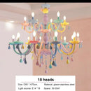 GobekUsa Crystal Chandelier Kids Bedroom Rainbow Candle Light Fixture