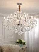 GobekUsa Crystal Chandelier LED Candle K9 Crystal Lamp for Living Dining Bedroom Shop
