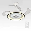 GobekUsa Crystal Chandelier LED Ceiling Fan with Remote Control Switch