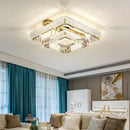 GobekUsa Crystal Chandelier LED Ceiling Light for Bedroom, Dimmable Luxury Foyer Lighting