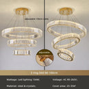 GobekUsa Crystal Chandelier: LED Dimmable Pendant Light for Stairs, LED Luminaria Fixture