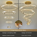 GobekUsa Crystal Chandelier: LED Dimmable Pendant Light for Stairs, LED Luminaria Fixture