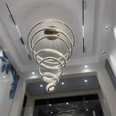 GobekUsa Crystal Chandelier: LED Dimmable Pendant Light for Stairs, LED Luminaria Fixture