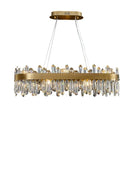 GobekUsa Crystal Chandelier LED Dining Room Light Gold Lustres