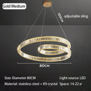 GobekUsa Crystal Chandelier LED Light Fixture, Luxury Decor Hanging Lamp, Modern Home Lighting