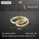 GobekUsa Crystal Chandelier LED Light Fixture, Luxury Decor Hanging Lamp, Modern Home Lighting