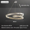GobekUsa Crystal Chandelier LED Light Fixture, Luxury Decor Hanging Lamp, Modern Home Lighting