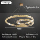 GobekUsa Crystal Chandelier LED Light Fixture, Luxury Decor Hanging Lamp, Modern Home Lighting