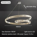 GobekUsa Crystal Chandelier LED Light Fixture, Luxury Decor Hanging Lamp, Modern Home Lighting