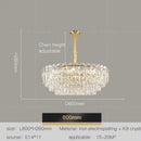 GobekUsa Crystal Chandelier LED Light: Modern Luxury Restaurant Hall Lighting
