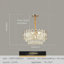 GobekUsa Crystal Chandelier LED Light: Modern Luxury Restaurant Hall Lighting