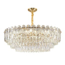 GobekUsa Crystal Chandelier LED Light: Modern Luxury Restaurant Hall Lighting
