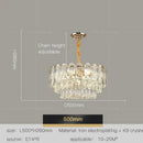 GobekUsa Crystal Chandelier LED Light: Modern Luxury Restaurant Hall Lighting