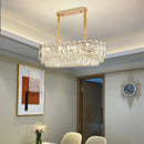 GobekUsa Crystal Chandelier LED Light: Modern Luxury Restaurant Hall Lighting