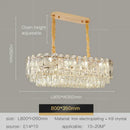 GobekUsa Crystal Chandelier LED Light: Modern Luxury Restaurant Hall Lighting