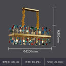 GobekUsa Crystal Chandelier LED Lighting Fixture for Dining Room & Kitchen Island