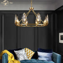 GobekUsa Crystal Chandelier LED Lighting Fixture for Luxurious Living Spaces